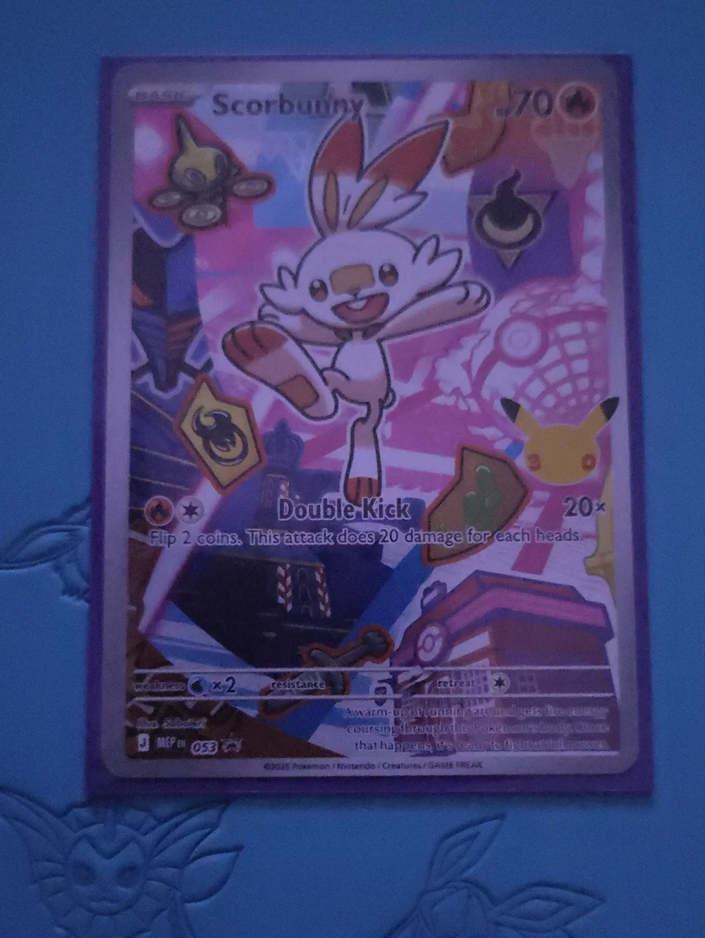 Scorbunny Holographic Collector Card - Pink